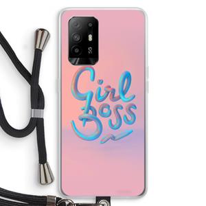 CaseCompany Girl boss: Oppo A94 5G Transparant Hoesje met koord