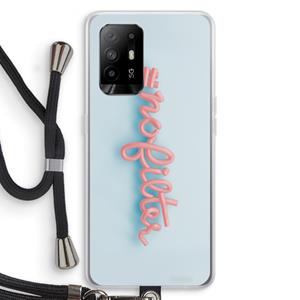 CaseCompany nofilter: Oppo A94 5G Transparant Hoesje met koord