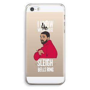 CaseCompany Sleigh Bells Ring: iPhone 5 / 5S / SE Transparant Hoesje