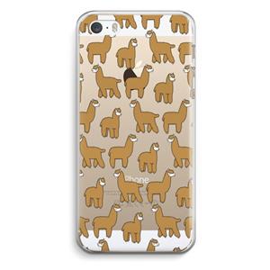 CaseCompany Alpacas: iPhone 5 / 5S / SE Transparant Hoesje
