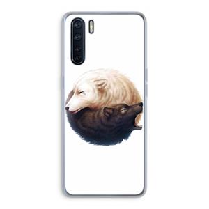 CaseCompany Yin Yang Wolves: Oppo A91 Transparant Hoesje