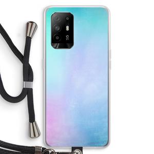 CaseCompany mist pastel: Oppo A94 5G Transparant Hoesje met koord