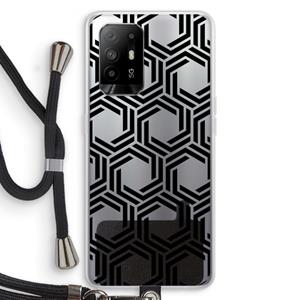 CaseCompany Geometrisch patroon: Oppo A94 5G Transparant Hoesje met koord