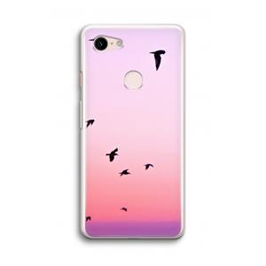 CaseCompany Fly away: Google Pixel 3 Transparant Hoesje