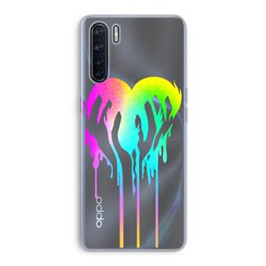 CaseCompany Hold My Heart: Oppo A91 Transparant Hoesje