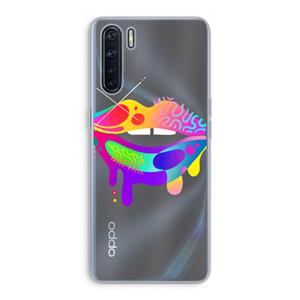 CaseCompany Lip Palette: Oppo A91 Transparant Hoesje