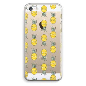CaseCompany Ananas: iPhone 5 / 5S / SE Transparant Hoesje
