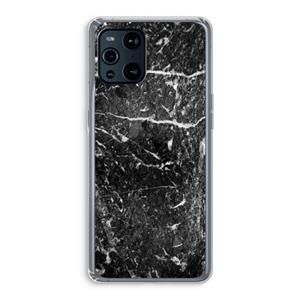 CaseCompany Zwart marmer: Oppo Find X3 Transparant Hoesje
