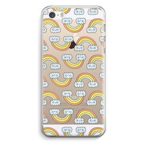 CaseCompany Regenboog: iPhone 5 / 5S / SE Transparant Hoesje