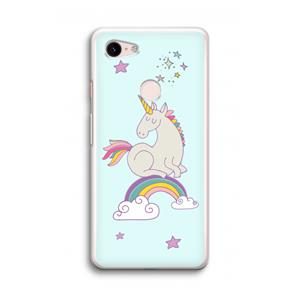 CaseCompany Regenboog eenhoorn: Google Pixel 3 Transparant Hoesje