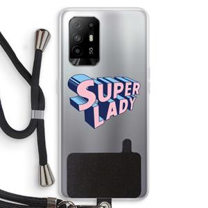CaseCompany Superlady: Oppo A94 5G Transparant Hoesje met koord
