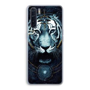 CaseCompany Darkness Tiger: Oppo A91 Transparant Hoesje