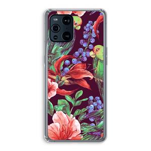 CaseCompany Papegaaien: Oppo Find X3 Transparant Hoesje