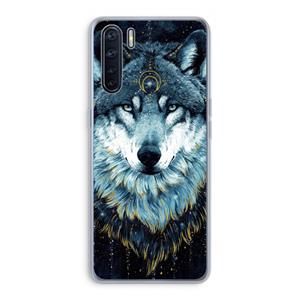 CaseCompany Darkness Wolf: Oppo A91 Transparant Hoesje