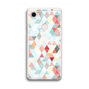 CaseCompany Gekleurde driehoekjes pastel: Google Pixel 3 Transparant Hoesje