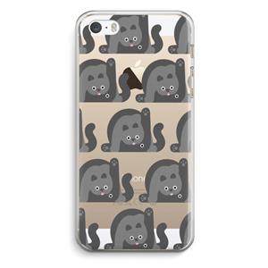 CaseCompany Cats: iPhone 5 / 5S / SE Transparant Hoesje