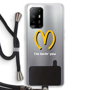 CaseCompany I'm lovin' you: Oppo A94 5G Transparant Hoesje met koord