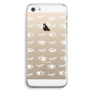 CaseCompany Eye pattern #3: iPhone 5 / 5S / SE Transparant Hoesje