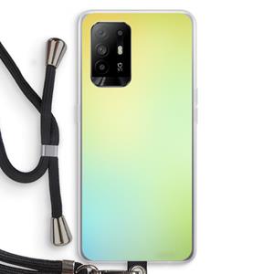 CaseCompany Minty mist pastel: Oppo A94 5G Transparant Hoesje met koord