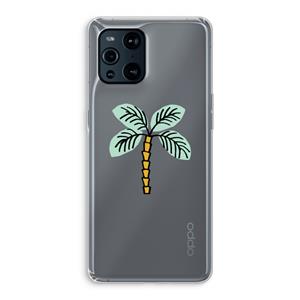 CaseCompany Palmboom: Oppo Find X3 Transparant Hoesje