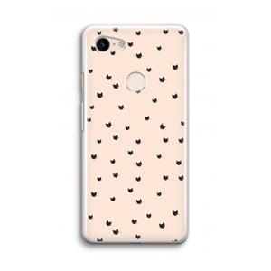 CaseCompany Kleine kattenkopjes: Google Pixel 3 Transparant Hoesje