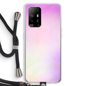 CaseCompany Flow mist pastel: Oppo A94 5G Transparant Hoesje met koord