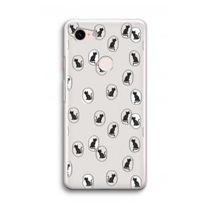 CaseCompany Miauw: Google Pixel 3 Transparant Hoesje