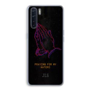 CaseCompany Praying For My Haters: Oppo A91 Transparant Hoesje