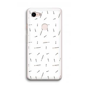 CaseCompany Hipster stripes: Google Pixel 3 Transparant Hoesje