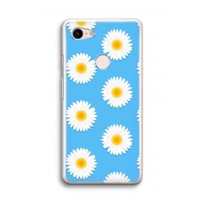 CaseCompany Margrietjes: Google Pixel 3 Transparant Hoesje