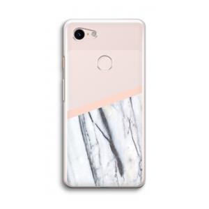 CaseCompany A touch of peach: Google Pixel 3 Transparant Hoesje