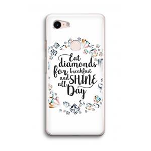 CaseCompany Diamonds: Google Pixel 3 Transparant Hoesje