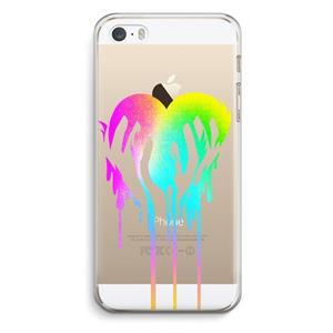 CaseCompany Hold My Heart: iPhone 5 / 5S / SE Transparant Hoesje