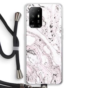CaseCompany Mengelmoes: Oppo A94 5G Transparant Hoesje met koord