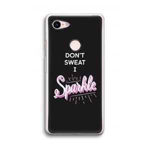 CaseCompany Sparkle quote: Google Pixel 3 Transparant Hoesje