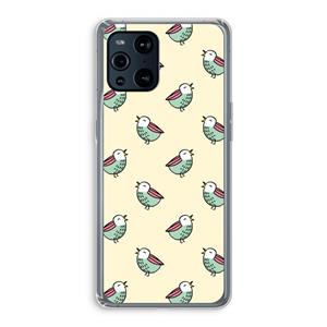 CaseCompany Vogeltjes: Oppo Find X3 Transparant Hoesje