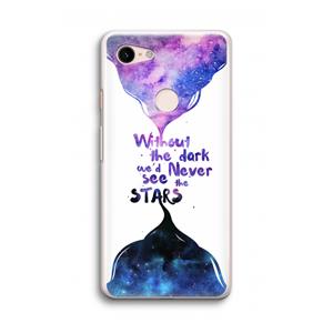 CaseCompany Stars quote: Google Pixel 3 Transparant Hoesje