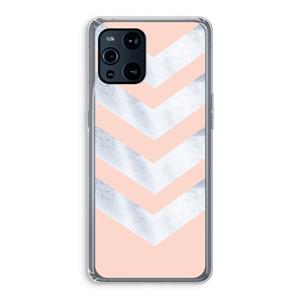 CaseCompany Marmeren pijlen: Oppo Find X3 Transparant Hoesje