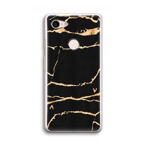 CaseCompany Gouden marmer: Google Pixel 3 Transparant Hoesje