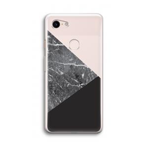 CaseCompany Combinatie marmer: Google Pixel 3 Transparant Hoesje