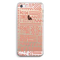 CaseCompany Marrakech Pink: iPhone 5 / 5S / SE Transparant Hoesje