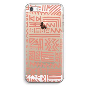 CaseCompany Marrakech Pink: iPhone 5 / 5S / SE Transparant Hoesje