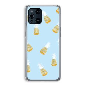 CaseCompany Ananasjes: Oppo Find X3 Transparant Hoesje