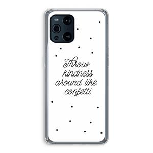 CaseCompany Confetti: Oppo Find X3 Transparant Hoesje