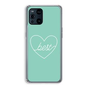 CaseCompany Best heart pastel: Oppo Find X3 Transparant Hoesje