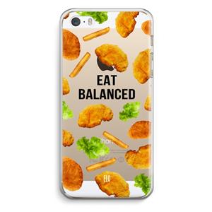 CaseCompany Eat Balanced: iPhone 5 / 5S / SE Transparant Hoesje