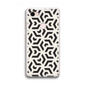 CaseCompany Crazy pattern: Google Pixel 3 Transparant Hoesje