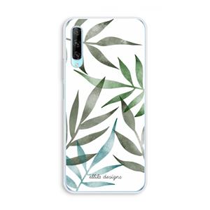 CaseCompany Tropical watercolor leaves: Huawei P Smart Pro Transparant Hoesje