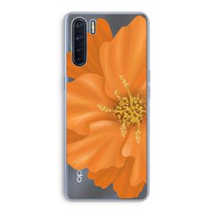 CaseCompany Orange Ellila flower: Oppo A91 Transparant Hoesje