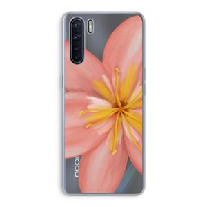 CaseCompany Pink Ellila Flower: Oppo A91 Transparant Hoesje